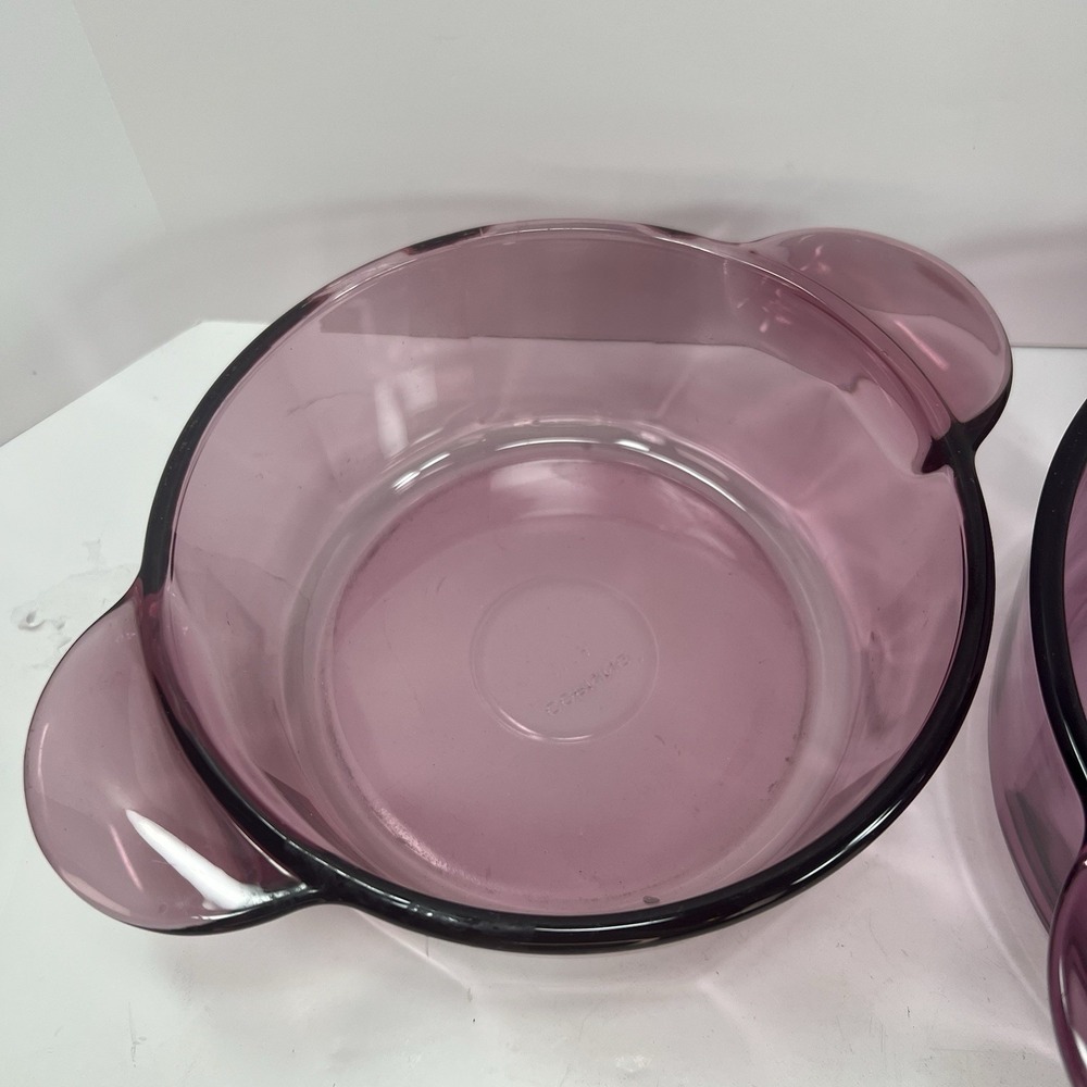 Corning Visions Casserole Dish Set Amethyst Purple Excellent Vintage 1174 1148 - Picture 2 of 11